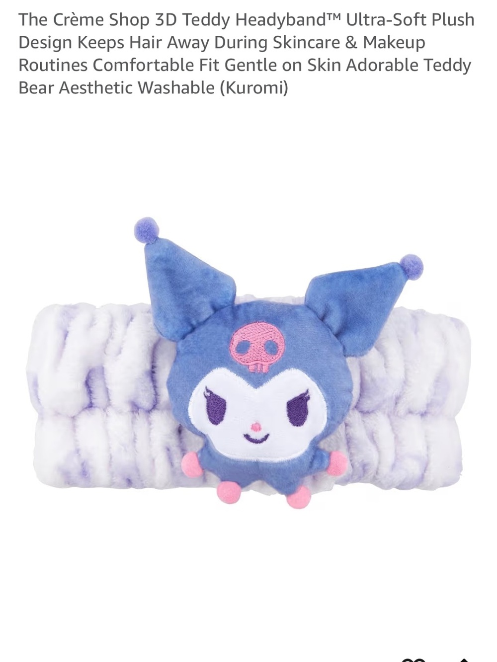 Kut from the Kloth Purple and Pink Kuromi 3D Teddy Headband - Picture 4 of 4